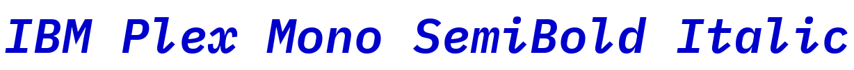 IBM Plex Mono SemiBold Italic fuente